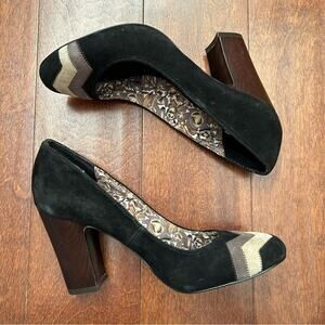 Missoni for Target, Black Tan and Brown Suede Chevron Heels, Size 8